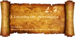 Lintscheidt Hortenzia névjegykártya