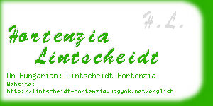 hortenzia lintscheidt business card